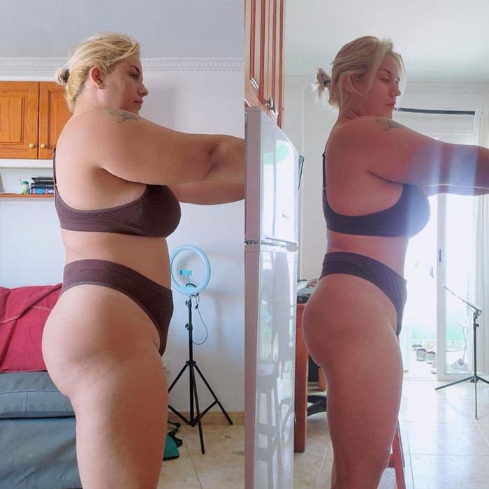 Antes y después de Giovanna — transformación real con Mi Vida en Forma