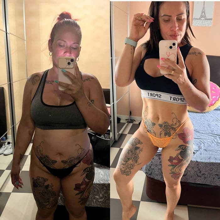 Antes y después de Ena — transformación real con Mi Vida en Forma